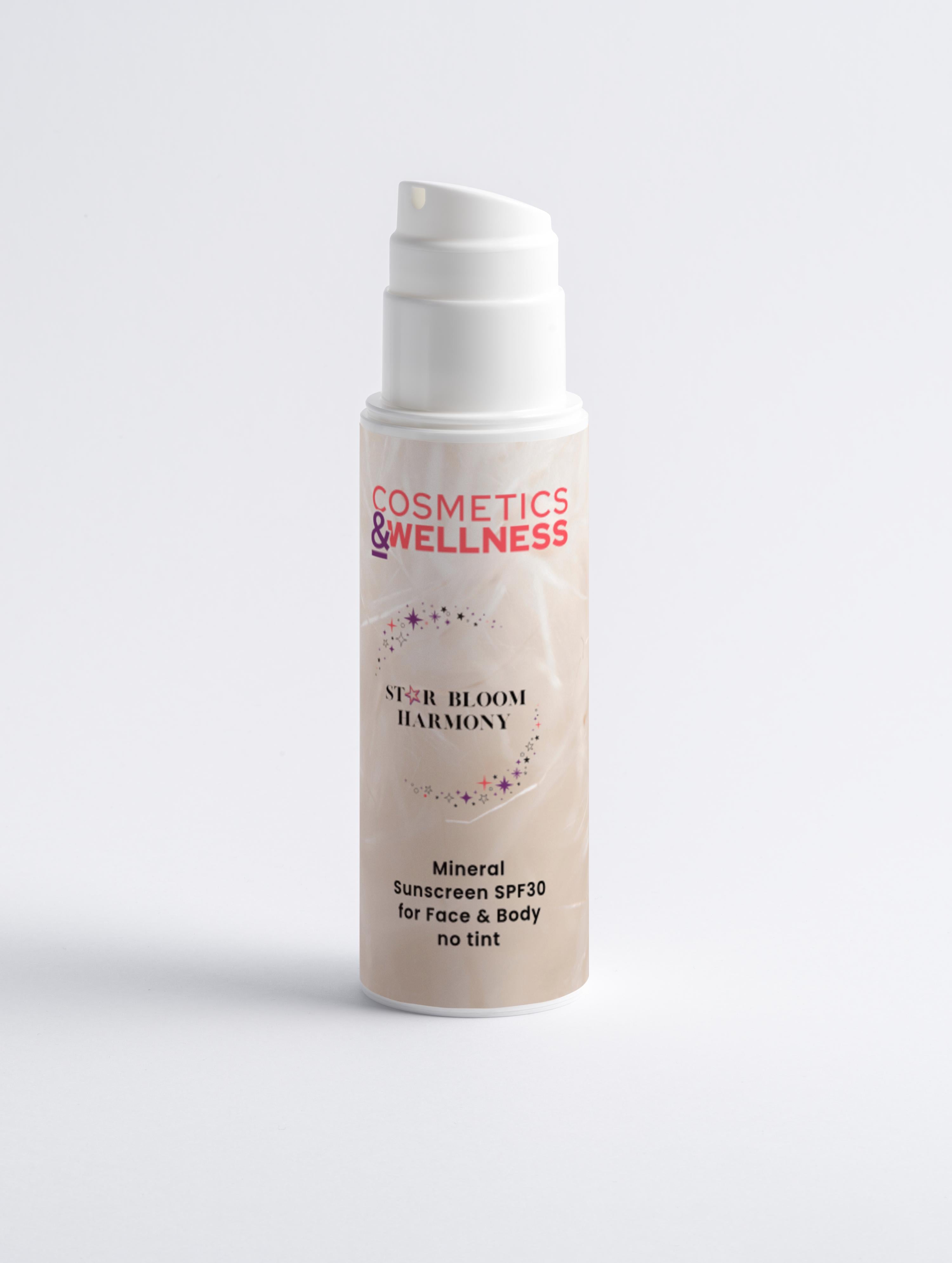 Mineral Sunscreen Star Bloom Harmony for Face & Body, SPF30, no tint, 150ml