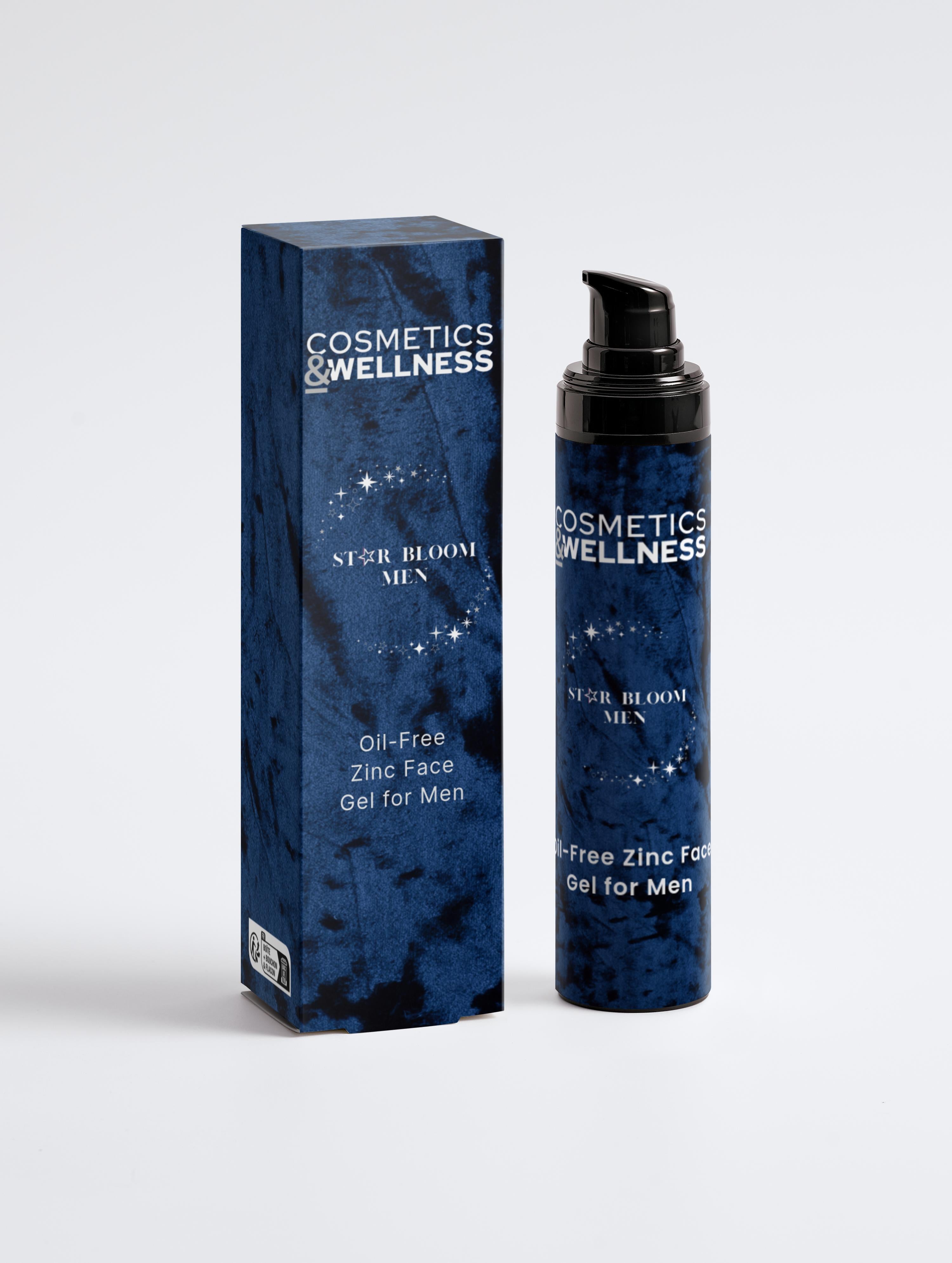 Oil-Free Zinc Face Gel Star Bloom Men, 50 ml / 1.69 fl oz