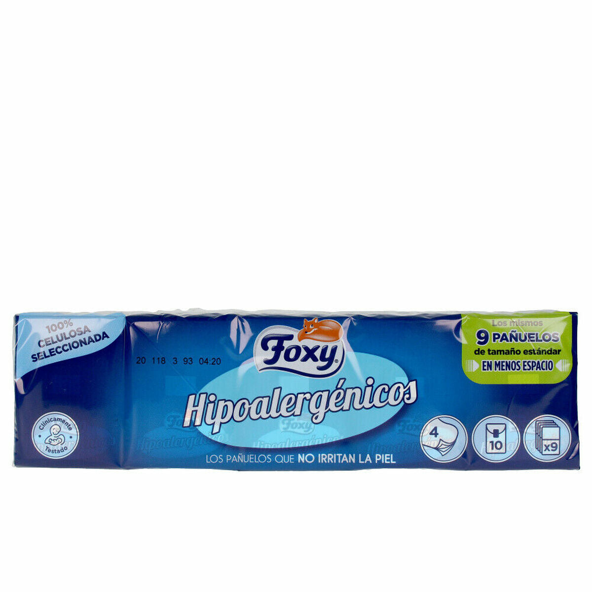 Chusteczki Papierowe Foxy 857-0161 Hipoalergiczny (9 Sztuk) (10 x 9 uds)