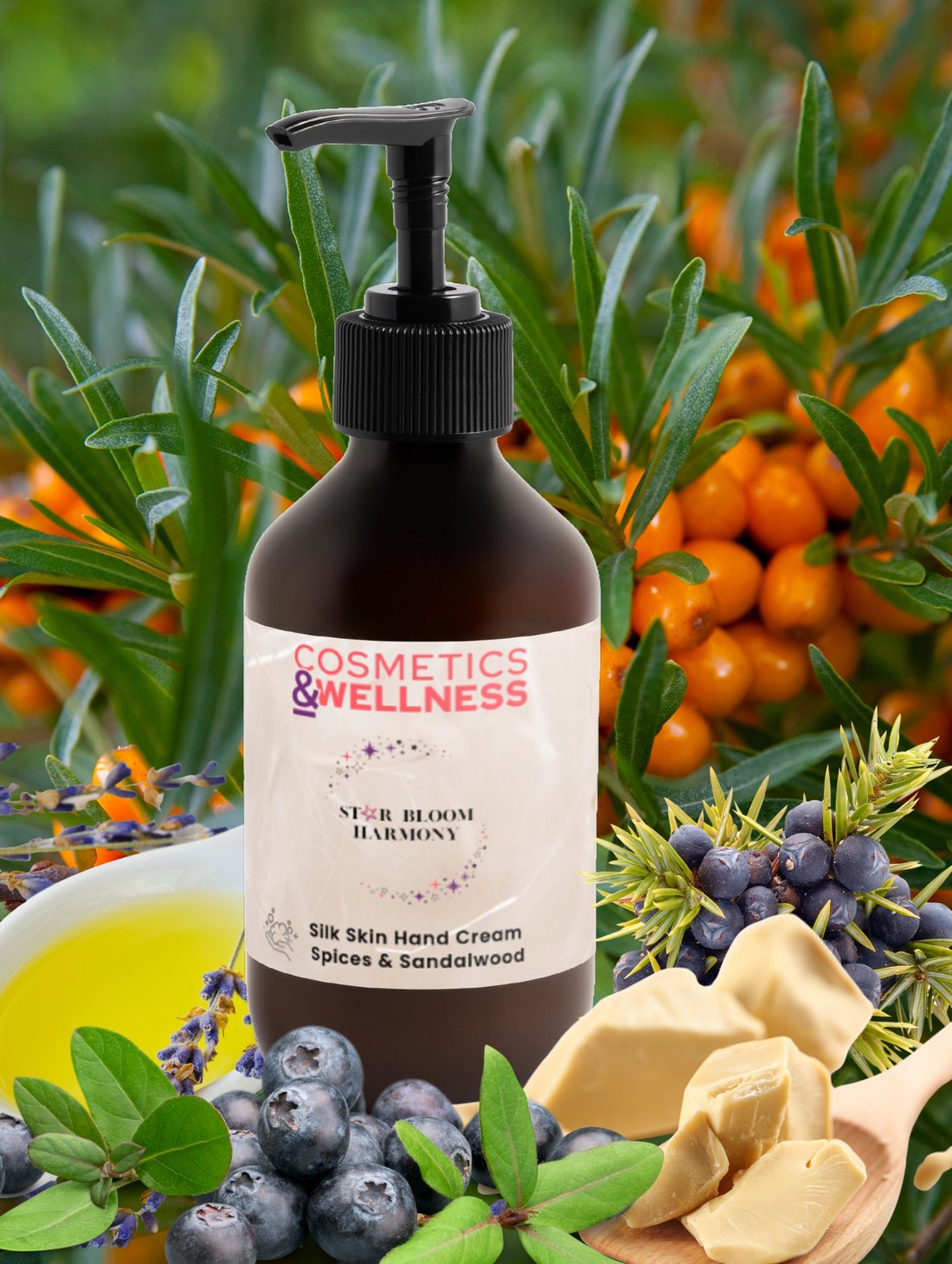 Silk Skin Hand Cream, Spices & Sandalwood Star Bloom Harmony, 270 ml / 9.13 fl oz