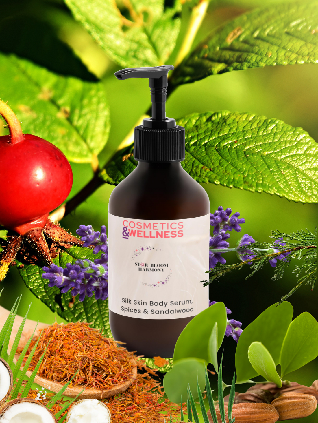 Silk Skin Body Serum, Spices & Sandalwood Star Bloom Harmony, 270 ml / 9.13 fl oz