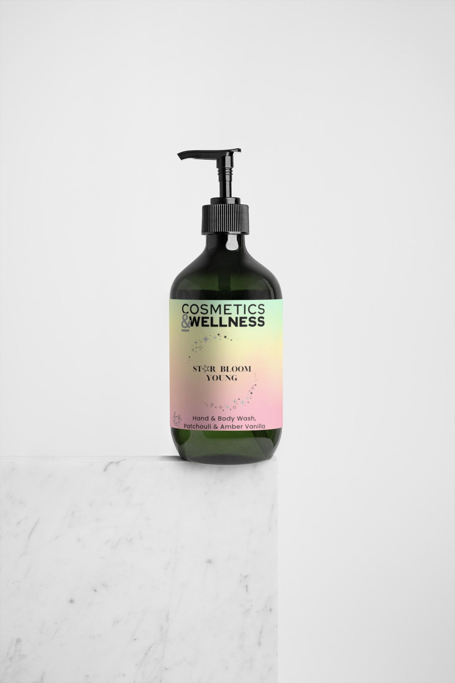 Hand &amp; Body Wash, Patchouli &amp; Amber Vanilla Star Bloom Young, 490 ml / 16.57 fl oz